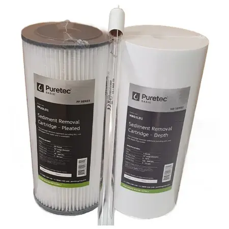 Puretec Hybrid G8 dual stage water filters and UV
