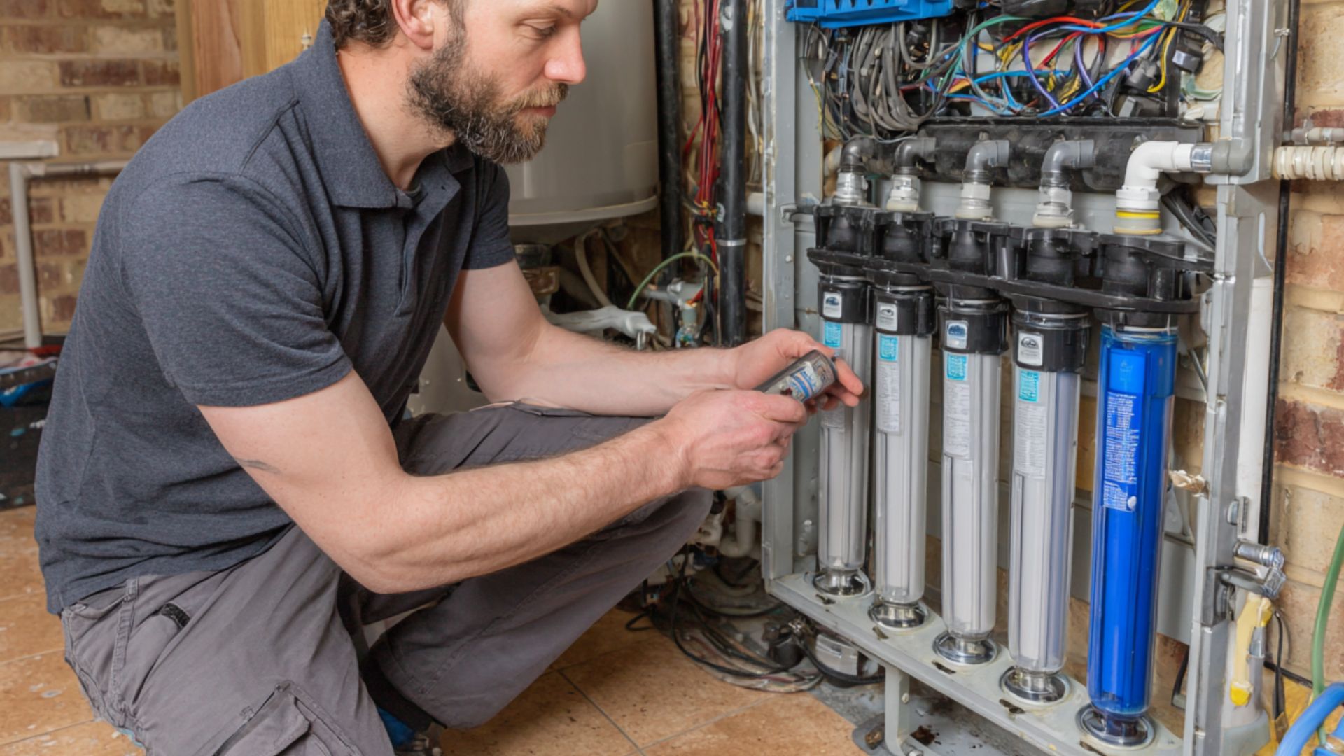 Plumber UV water filtration