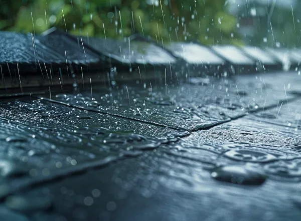 Bitumen Asphalt roofing water contamination